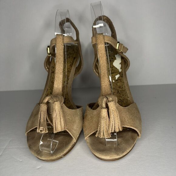 Ann Taylor Loft Leather Strappy Heel Sandals Size 9 - Picture 2 of 7